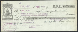 CROATIA SILURIFICIO WHITEHEAD DI FIUME 1942 - 25 X 10,5 Cm (see Sales Conditions) 09760 - Cheques & Traveler's Cheques