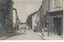 69 - VILLIE MORGON - T.Belle Vue Animée De La Grande Rue - Entrée - Villie Morgon