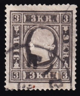 Austria, 1859 Y&T. 12, 3 K. Negro. - Oblitérés