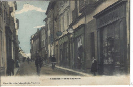 83 - VIDAUBAN - T.Belle Vue Animée Couleur De La Rue Nationale ( Cyclistes ) - Vidauban