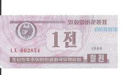 COREE DU NORD 1 CHON 1988(1995) UNC P  BFX417 - Korea, North