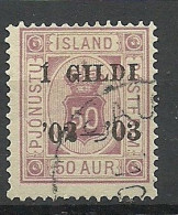 ISLAND 1902 Michel 16 Dienstmarke O - Servizio