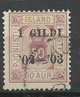 ISLAND 1902 Michel 16 Dienstmarke O - Dienstzegels