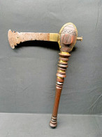 ANCIENNE HACHE GUERRIERE ETHNIE TOMA, RECADE AFRICAINE,CIRCA 1900, PEUPLE MANDINGUE, LIBERIA GUINEE - Armes Blanches