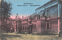 DROHOBYCZ-DROHOBYTCH-Дрого́бич-Ukraine-Ukrainian-Gmach Sokola-Sokolgebäude-Krieg-Felpost-14/18 - Ukraine