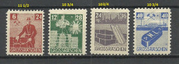 Germany DEUTSCHLAND 1946 Grossräschen Local Issue Michel 43 - 46 * - Nuovi