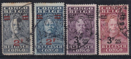 BELGISCH-CONGO 1931 - Canceled - Sc# 131, 133-135 - Gebraucht