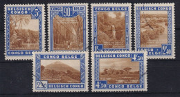 BELGISCH-CONGO 1938 - Canceled - Sc# B36 A-f - Complete Set! - Usati