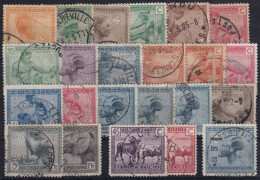 BELGISCH-CONGO 1923/27 - Canceled - Sc# 88-90, 92-94, 96-100, 102, 104-114 - Used Stamps