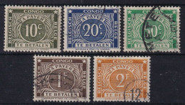 BELGISCH-CONGO 1923 - MLH/canceled - Mi 8-12 - Taxe - Neufs