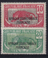 CONGO FRANCAIS 1925 - MLH - YT 93, 94 - Nuevos