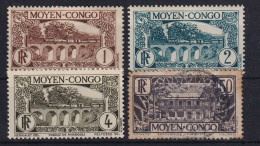 CONGO FRANCAIS 1933 - MLH/canceled - YT 113-115, 124102 - Oblitérés