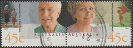 AUSTRALIA - USED 1999 90c Year Of The Older Persons Se-tenatnt Pair - Usati