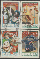 AUSTRALIA - USED 1997 $1.80 Circus Block Of Four - Used Stamps