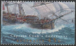 AUSTRALIA - USED 1995 45c Endeavour Replica Vending Machine Booklet - Cook's Endeavour - Ship - Used Stamps