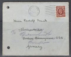 Great Britain - United Kingdom. Stamp Sc. 161  On Letter, Sent From Manchester On 2.12.1935 To Germany - Cartas & Documentos