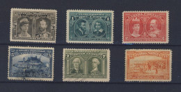 6x Canada 1908 Quebec USED & MINT Stamps #96-97-98-99-100-102 Guide Value = $290.00 - Autres & Non Classés