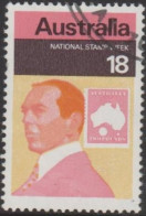 AUSTRALIA - USED 1976 18c National Stamp Week - Blamarie Young Stamp Designer - Pink Stamp From Souvenir Sheet - Used Stamps