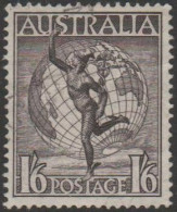 AUSTRALIA - USED 1949 1/6d Mercury And Globe - Watermarked - Used Stamps