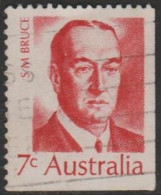 AUSTRALIA - USED 1972 7c Prime Ministers - S.M. Bruce Booklet Single - Used Stamps