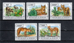 Burundi 2013**, Wildhunde Und Kakteen / Burundi 2013, MNH, Wild Dogs And Cacti - Sukkulenten