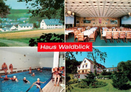 73912227 Herborn Hessen Haus Waldblick Hallenbad Park Speisesaal - Herborn