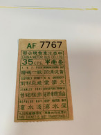 Hong Kong China Motor Bus Co.,Ltd Old Ticket Rare - Lettres & Documents