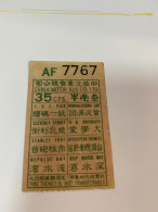 Hong Kong China Motor Bus Co.,Ltd Old Ticket Rare - Cartas & Documentos