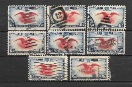 US 1938 , Airmail Stamps , Cancellations - Oblitérés