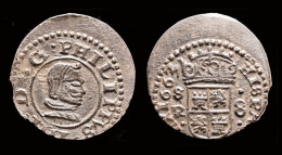 Spain Philip IV 8 Maravedis 1663R - Sevilla - Monedas Provinciales