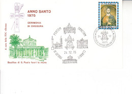 VATICANO 1975 - Anno Santo - Annullo Speciale "Cerimonia Di Chiusura" - Storia Postale