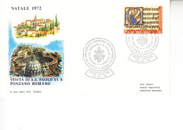 VATICANO 1972 - Annullo Speciale Visita Papa A Ponzano Romano - Natale - Briefe U. Dokumente