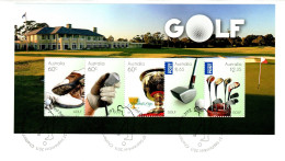 Australia 2011 Golf,Miniature Sheet FDI - Marcofilie