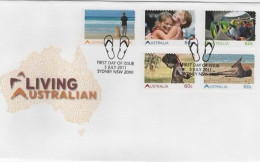 Australia 2011 Living Australians Self-adhesive  FDC - Poststempel