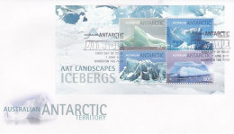 Australian Antarctic Territory 2011 Landscapes Icebergs Mini Sheet FDC - Marcofilia