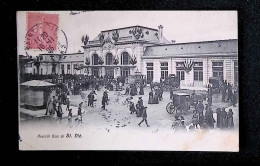 Cp, Chemin De Fer, Nouvelle Gare, 88, Saint Dié, Attelages, Voyagée 1905 - Stazioni Senza Treni