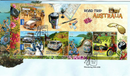 Australia 2012 Road Trip Australia Miniature Sheet,FDI - Bolli E Annullamenti