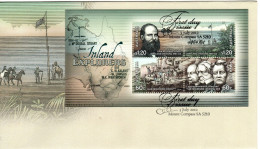 Australia 2012 Inland Explores Miniature Sheet,FDI - Postmark Collection
