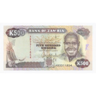 ZAMBIE - PICK 35 - 500  KWACHA - 1991 - NEUF - Sambia