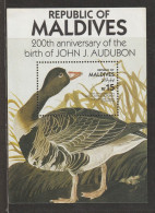 Maldives 200th Anniversary Of The Birth Of John J. Audubon Miniature Sheet Mint Good Condition (S-35) - Ganzen