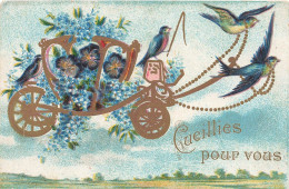 FANTAISIES - Cueillies Pour Vous - Colorisé - Carte Postale Ancienne - Sonstige & Ohne Zuordnung