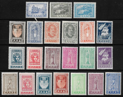 GREECE 1947 Union Of Dodecanese Almost Complete MNH Set Vl. 629 / 645 - 647 / 651 - Neufs