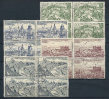 1955 CHECOSLOVAQUIA—SERIE CIUDADES—CORREO AÉREO C40,C42,C43,C44—EN BLOQUE—PA40,PA42,PA43,PA44 - Poste Aérienne