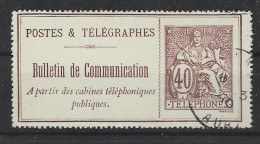 FRANCE TIMBRE TELEPHONE 40C - Telegraaf-en Telefoonzegels