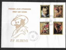 COTE D'IVOIRE 1978 FDC RUBENS  YVERT N°444/447 - Rubens