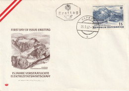 D 1702) Österreich 19624 Mi# 1103 FDC: Elektrizität, Tauern-Kraftwerke KAPRUN - Elektrizität