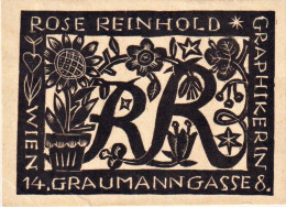 Rose Reinhold Graphikerin - Exlibris Ex-libris Bookplate - Bookplates