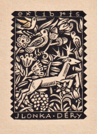 Exlibris Ilonka Dery - Exlibris Ex-libris Bookplate - Bookplates