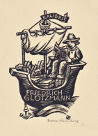 Ex Libris Friedrich Glotzmann - Exlibris Ex-libris Bookplate - Bookplates