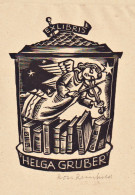 Ex Libris Helga Gruber - Exlibris Ex-libris Bookplate - Bookplates